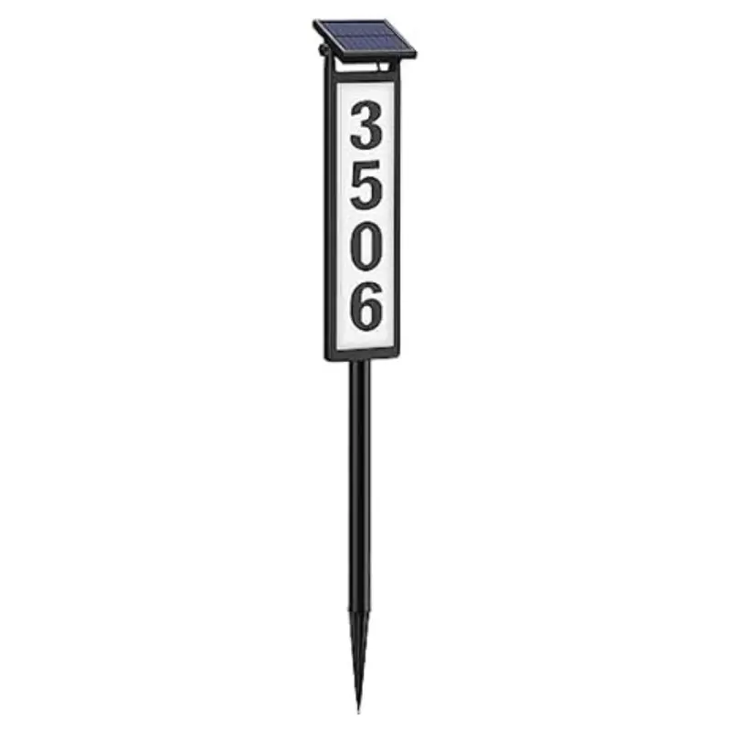 Eyrosa Solar Illuminated Led Lighted House Numbers Address Sign 1