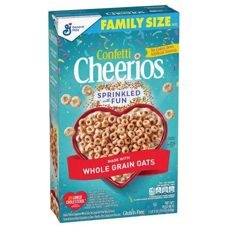 Family Size Box Confetti Cheerios Breakfast Cereal 1