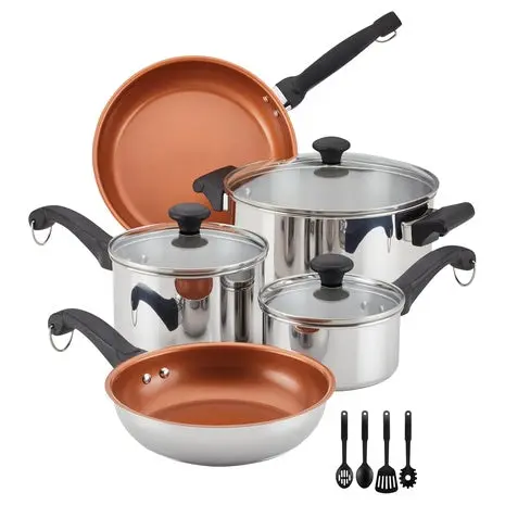 Farberware 12-Piece Stainless Steel Cookware Set 1