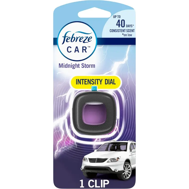 Febreze Vent Clip Car Air Freshener (Midnight Storm) 1