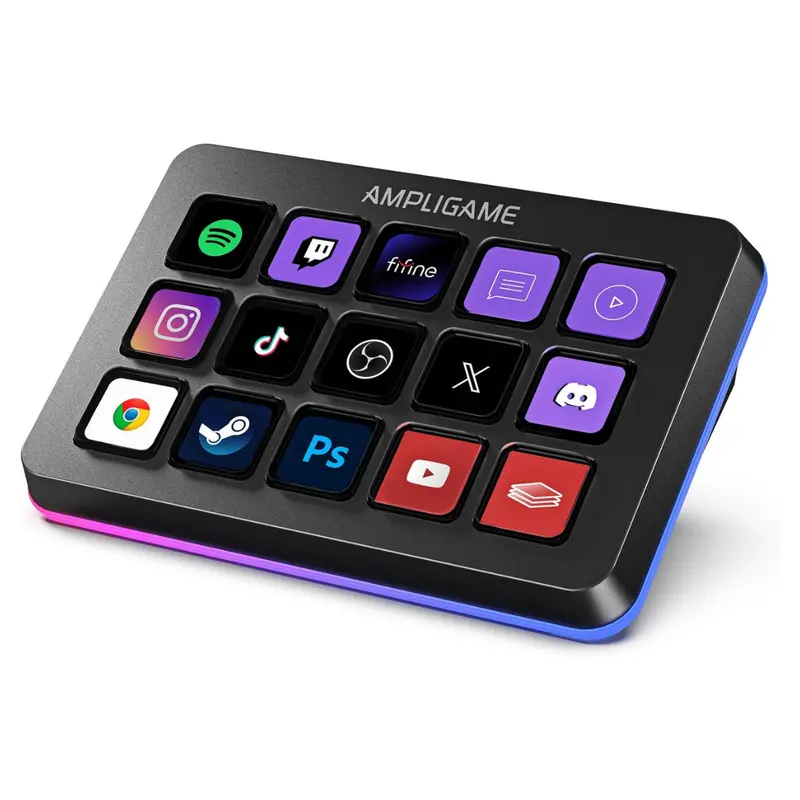 Fifine Ampligame Stream Controller With 15 Macro Keys 1