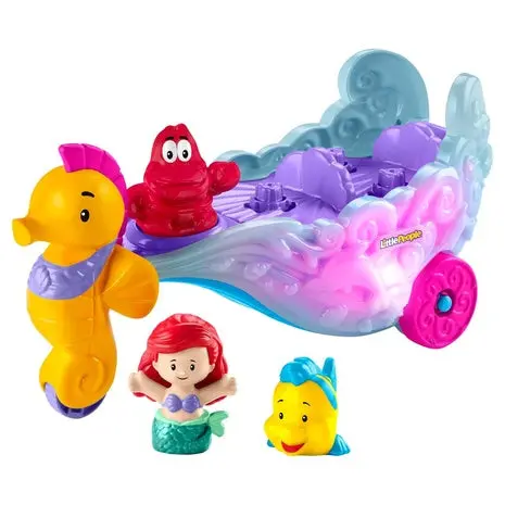 Fisher-Price Little People Ariel’S Light-Up Musical Sea Carriage 1
