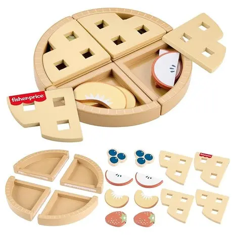 Fisher-Price Wood Pretend Play Toy Fruit Pie 1
