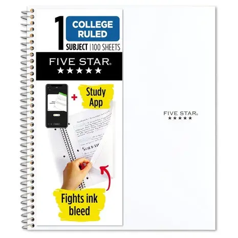 Five Star College Ruled Spiral Notebook 1