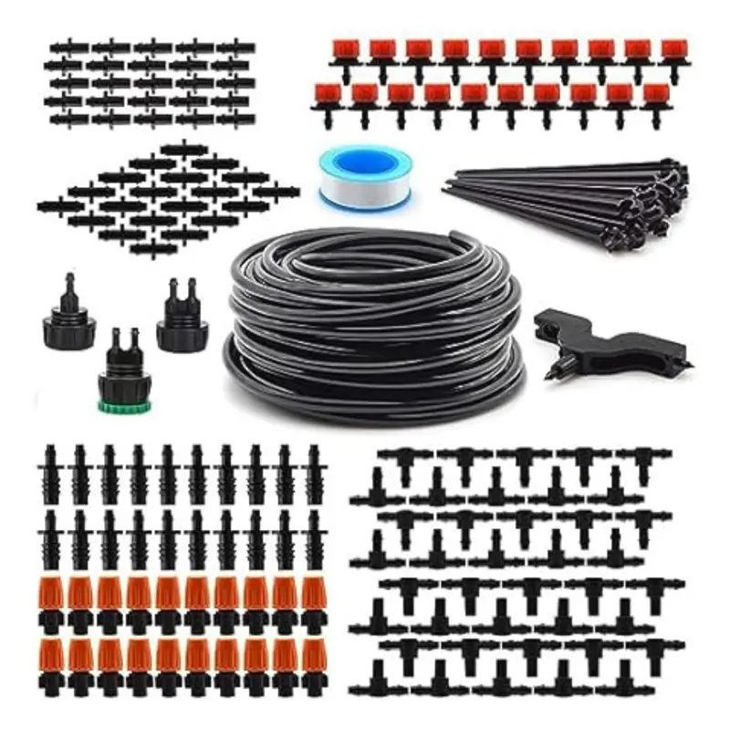 Flantor 1/4" 50Ft Tubing Drip Irrigation System 1