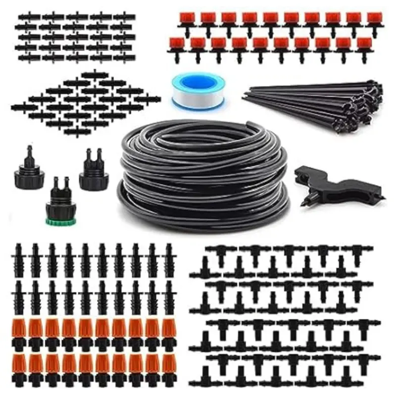 Flantor 1/4" 50Ft Tubing Drip Irrigation System 1
