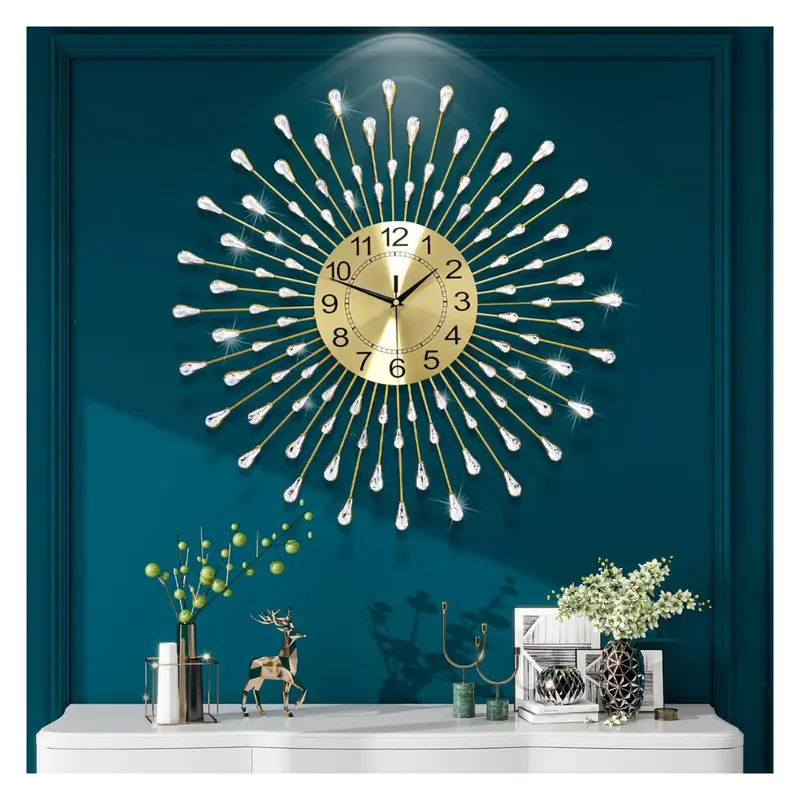 Fleble Battery Operated 24" Silent Non-Ticking Large Wall Clock 1