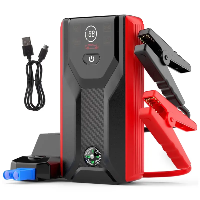 Floraycar 1500A Peak 12V Battery Booster Jump Starter 1