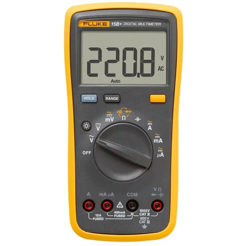 Fluke 1000V Voltage 15B+ Digital Multimeter W/ Resistance 1