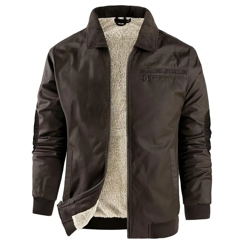 Flygo Men's Sherpa Lined Detroit Jacket 1