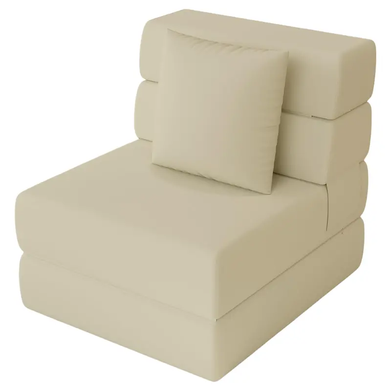 Folding Convertible Sleeper Chair & Couch Sofa Bed With Pillow 1