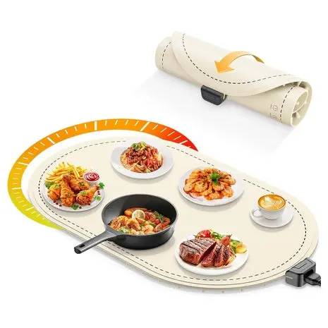 Food Warming Mat With Adjustable Temperature & Timer 1