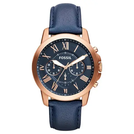 Fossil Men's Stainless Steel And Leather Chronograph Watch 1