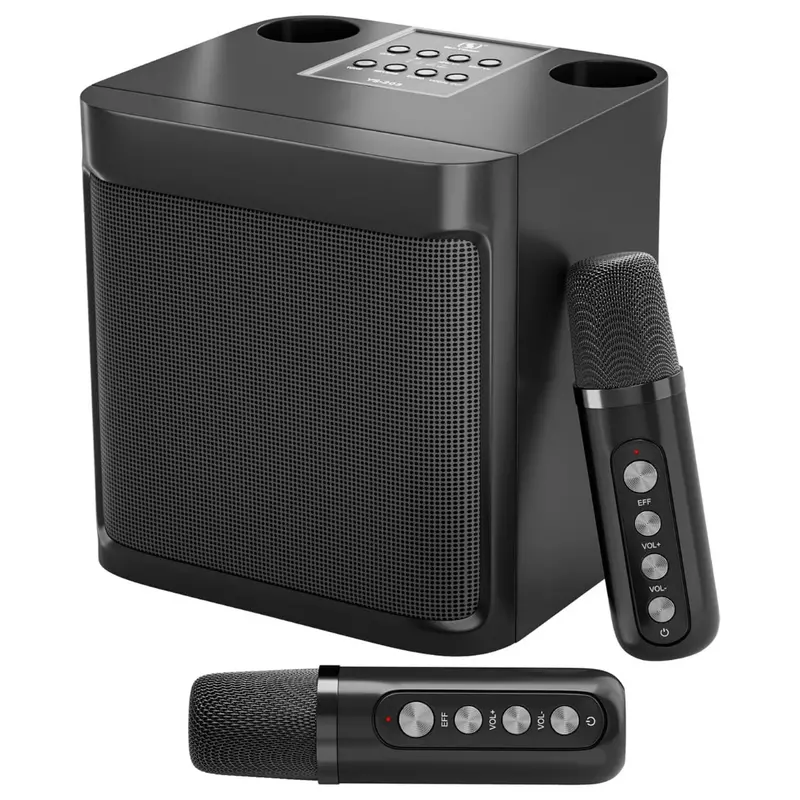 Freefish Portable Karaoke Machine W/ 2 Wireless Mics 1