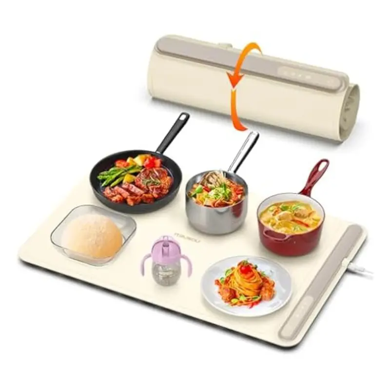 Full Surface Heating Rollable Electric Warming Tray 1