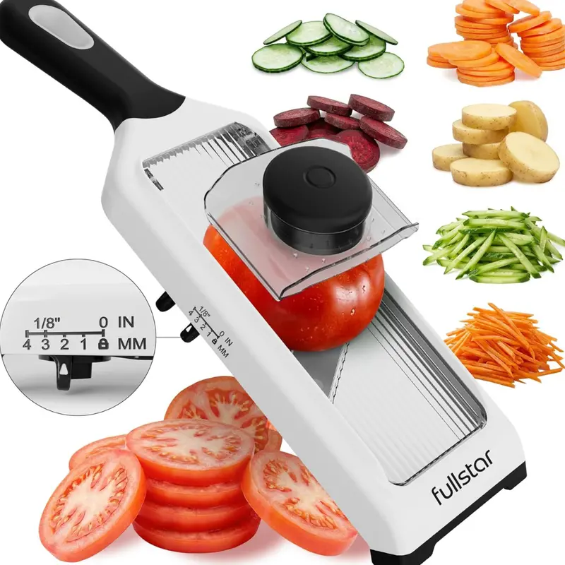 Fullstar 2-In-1 Adjustable 4 Thickness Handheld Mandoline Slicer 1