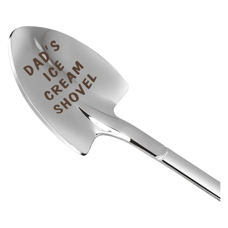 Funny Engraved Stainless Steel Ice Cream Spoon Shovel Gifts For Dad 1