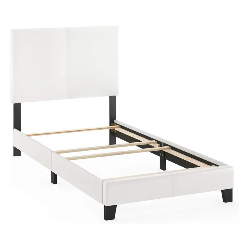 Furinno Fb19821twh Twin Pessac Pu Leather Upholstered Platform 1