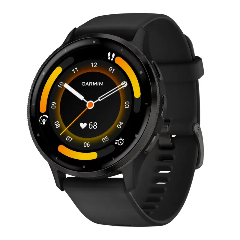 Garmin Venu 3 Slate Stainless Steel Bezel Smartwatch (Black) 1