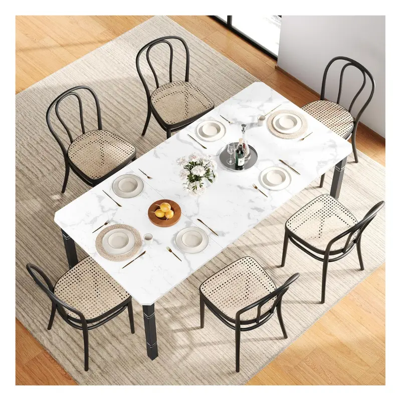 Garvee 78" Large Industrial Dining Table 1