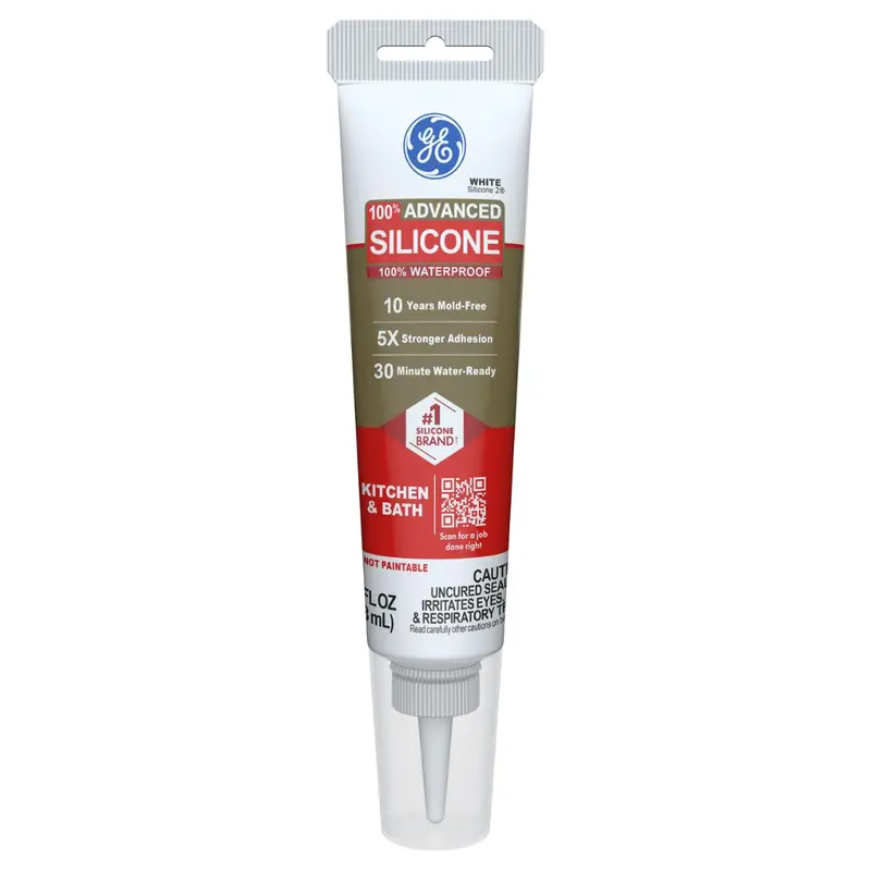 Ge Advanced Silicone Waterproof Caulk (2.8 Oz) 1
