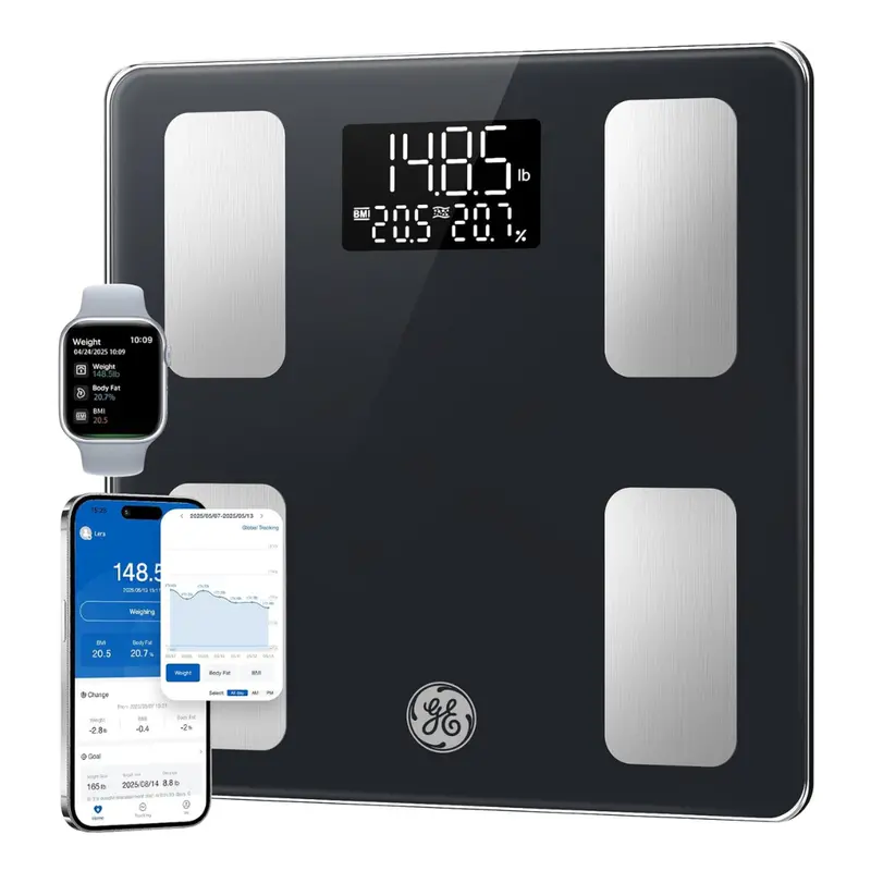 Ge Smart Scale For Body Weight And Fat W/ 13 Body Composition (400Lb) 1