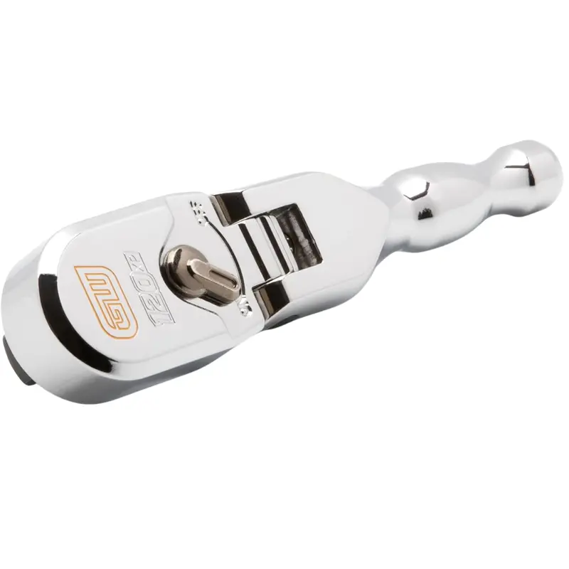 Gearwrench 3/8" 120Xp Full Polish Stubby Flex Head Teardrop Socket Ratchet 1