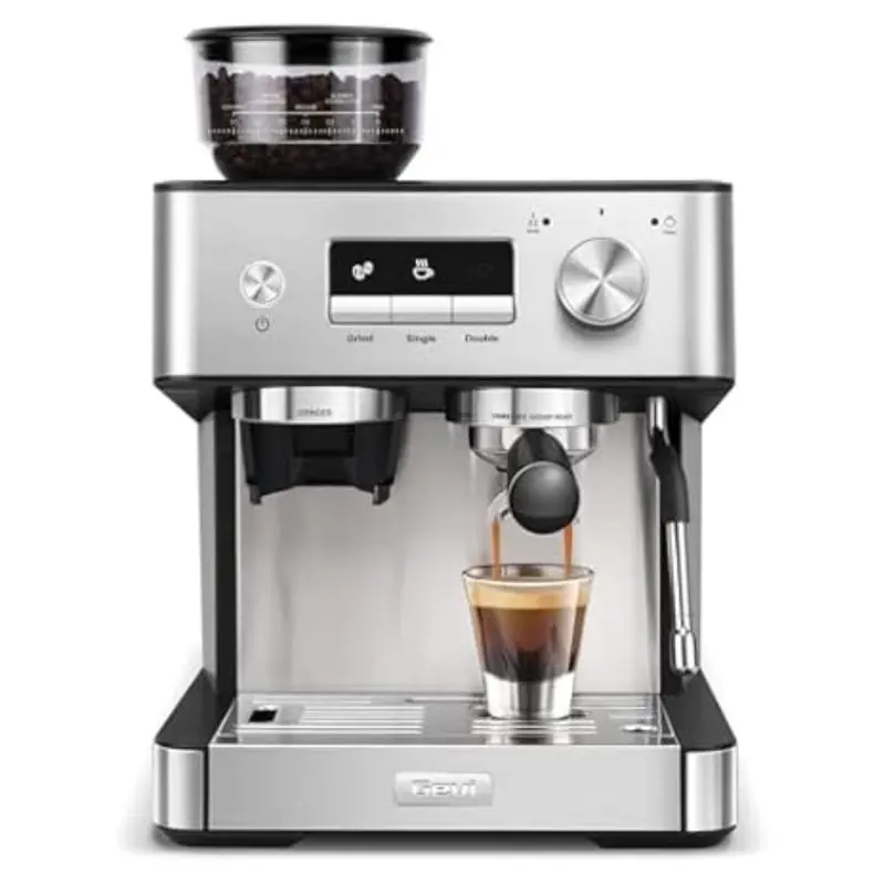 Gevi 20 Bar Espresso Machine With Grinder & Milk Frother 1
