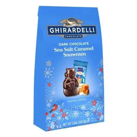 Ghirardelli Dark Chocolate Sea Salt Caramel Snowmen (Kof-K Dairy) 1