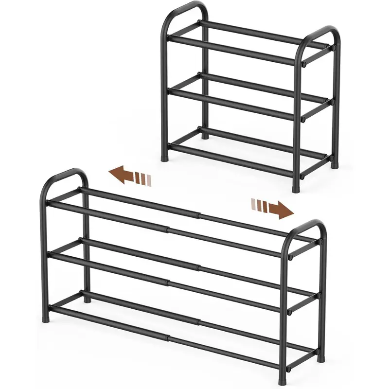 Gonfoam 3-Tier Heavy Duty Metal Expandable Shoe Rack 1