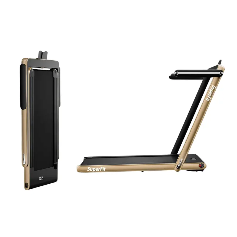 Goplus 2 In 1 Folding 2.25Hp Superfit Under Desk Electric Treadmill 1