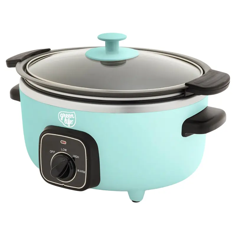 Greenlife 3.5 Qt Ceramic Nonstick Slow Cooker With Glass Lid (4 Colors) 1