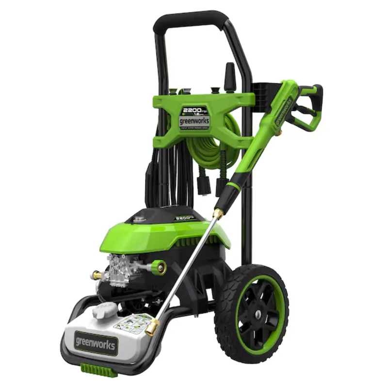 Greenworks 2200-Psi 1.2-Gpm Cold Water Electric Pressure Washer W/4 Spray Tips 1