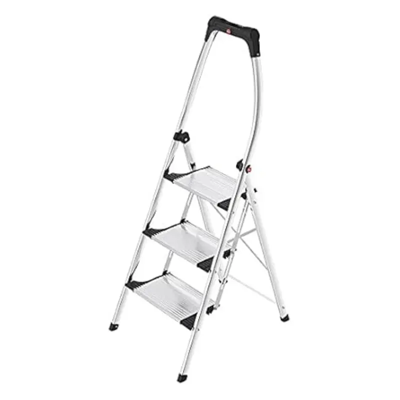 Hailo K95 Livingstep Aluminum Folding 3-Step Ladder 1