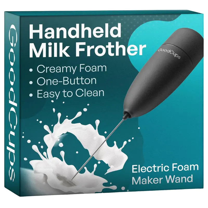 Handheld Electric Milk Frother With Stainless Steel Whisk 1