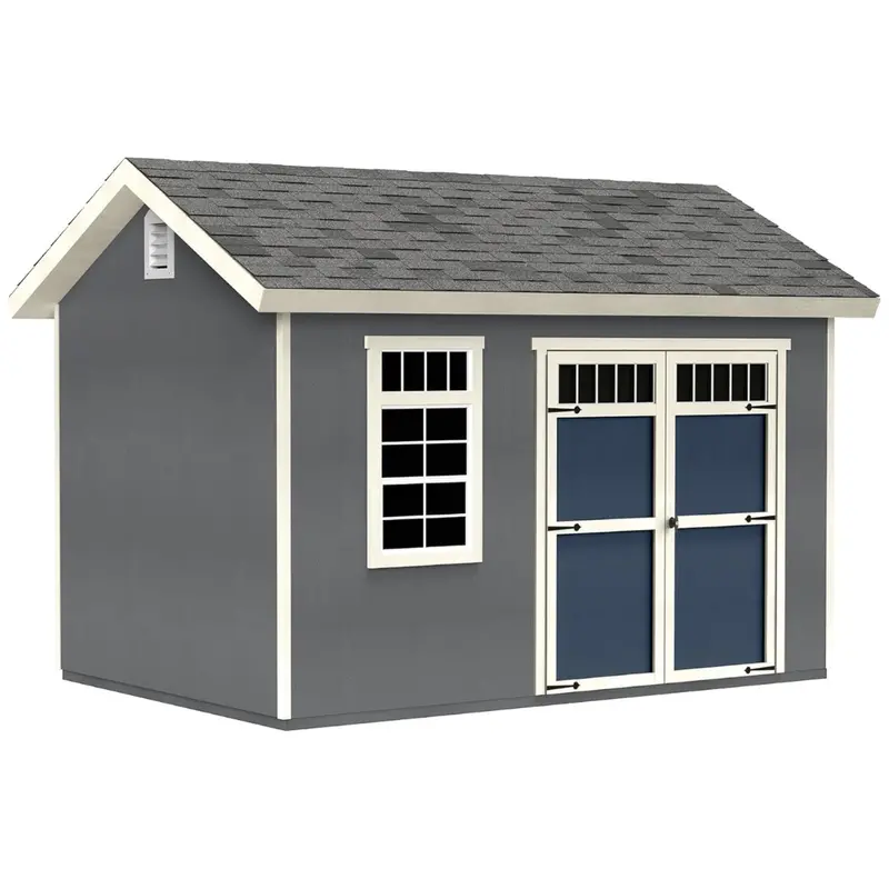 Handy Home Products Beachwood 8X12 Wooden Storage Shed With Floor Kit 1
