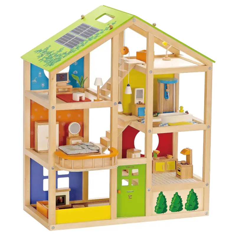 Hape All Seasons Kids Wooden Dollhouse Toy 1