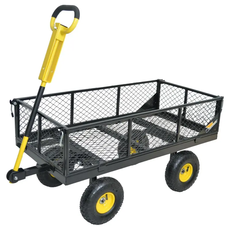 Heavy Duty Yard Utility Garden Wagon Cart With 10" Tires 1