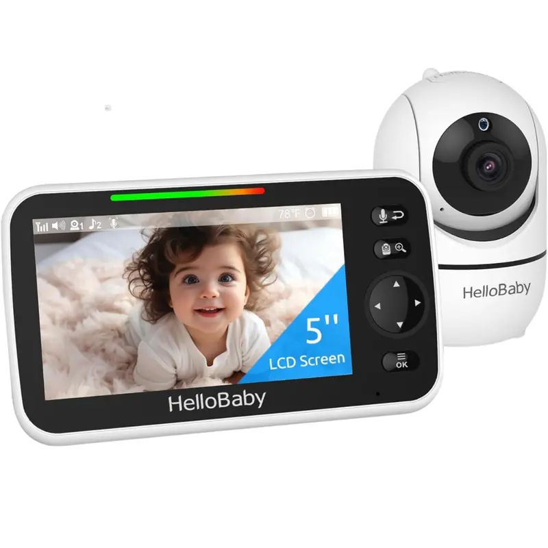 Hellobaby Hb6550pro 5" Video Baby Monitor With Pan-Tilt-Zoom Video 1