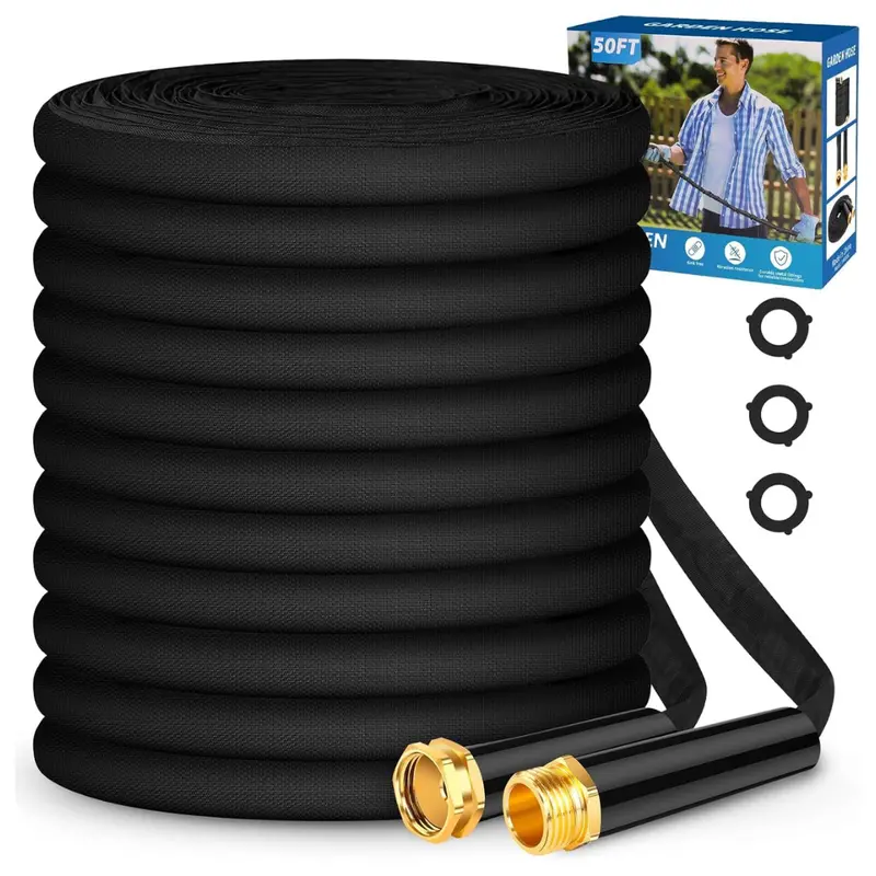 Hepciee 50-Feet Portable Non-Expanding Water Garden Hose 1