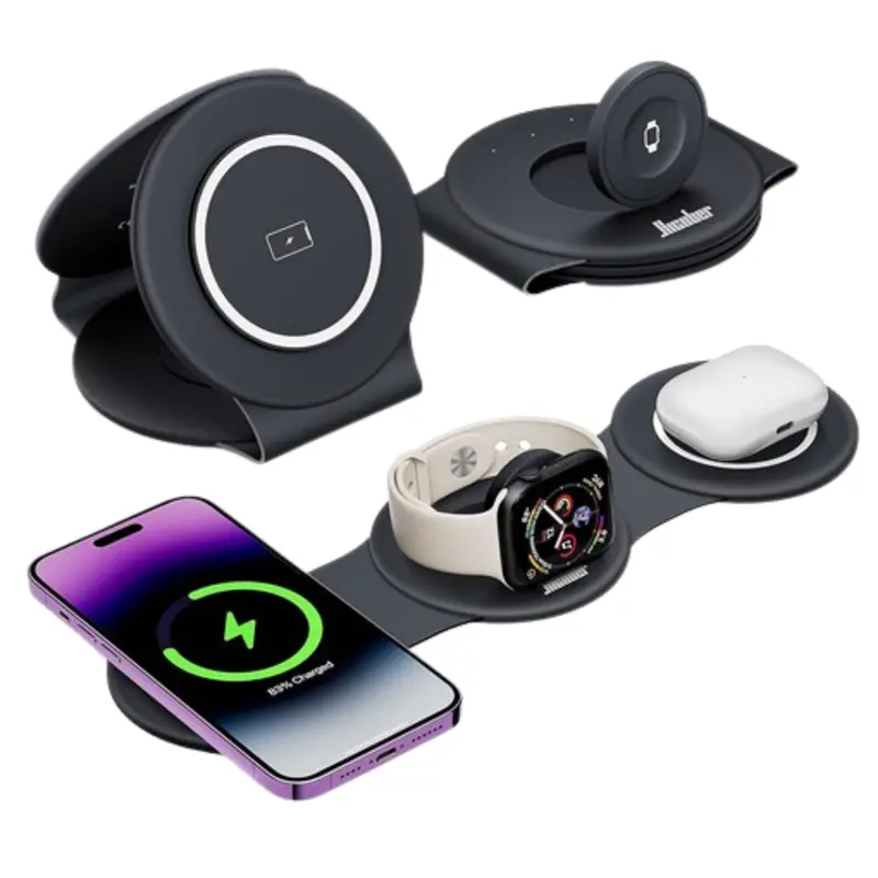 Hicober 3-In-1 Wireless Magnetic Foldable Charging Station 1