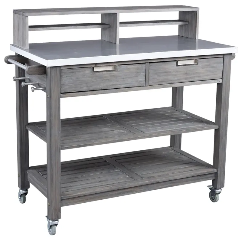 Homestyles Maho Teak Outdoor Potting Bench 1