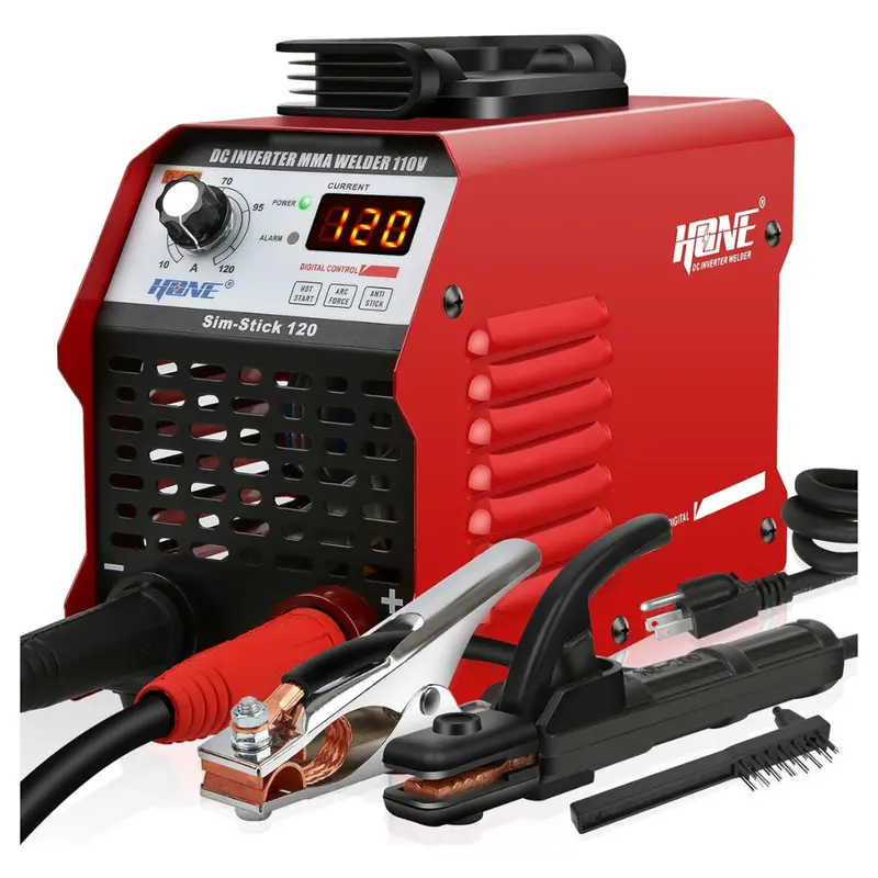 Hone 110V 120Amp Mini Arc Stick Welding Machine For 1/16-1/8" Rods 1