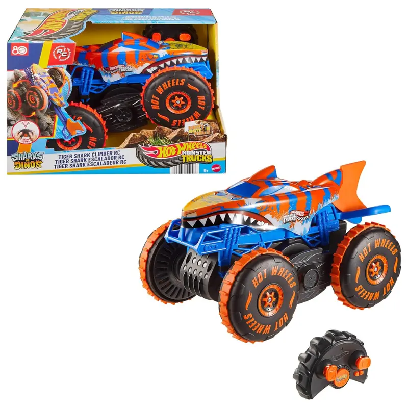 Hot Wheels Monster Truck Tiger Shark Climber Remote Control Vehicle 1