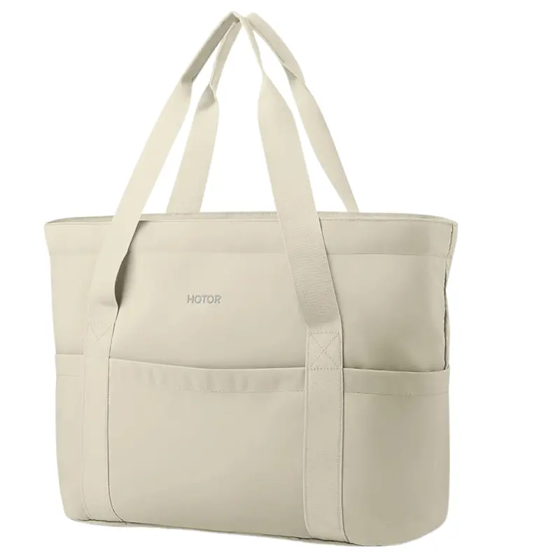 Hotor Foldable Lightweight Tote Bags With Zipper 1