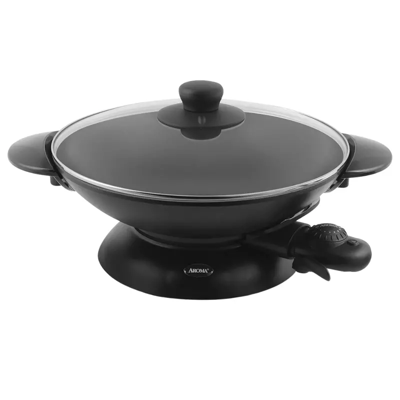 Housewares Easy Clean Nonstick Electric Wok With Tempered Glass Lid 1