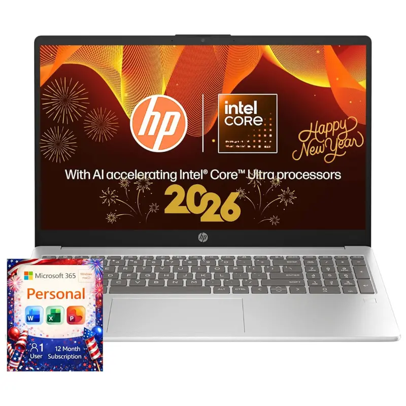 Hp 15 15.6" Hd Laptop With Microsoft 365 Office (Celeron N100 / 8Gb Ram / 128Gb Ssd) 1