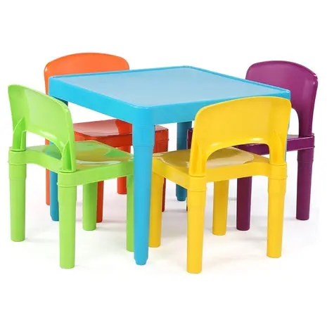 Humble Crew Plastic Table & 4 Chairs Set 1
