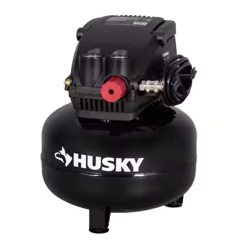 Husky 3 Gal 120 Psi Portable Electric Oil-Free Light Duty Pancake Air Compressor 1