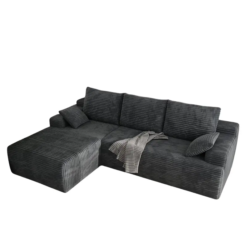 Idealsoul 104" Cloud L-Shape Modern Modular Sectional Sofa 1